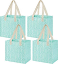VENO 4 Pack Reusable Grocery Shopping Bags, Heavy-Duty Tote Bags with Handles, for Shopping Cart with Hard Bottom to Stand Upright, Foldable (Evergreen, 4 Pack)