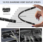 NBTEPEM 30 Pcs Black Bling Car Accessories Set for Women, Steering Wheel Cover Set, Bling Console Cover, Seat Belt Cushion, Shift Knob Cushion, Cup Holder Coaster, Rhinestone Car Hanging Accessories