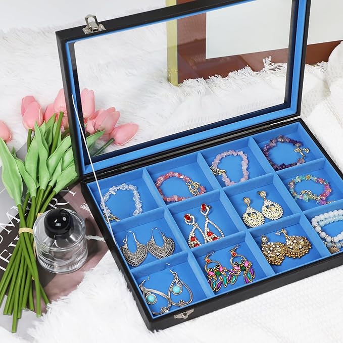 Stratalife Jewelry Organizer Bracelet Earring Holder Organizer Jewelry Drawer Storage Anti Tarnish Bangle Ring Holder Box for