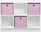 Furinno BASIC Book Shelf, 6-Cube Bookshelf with Open Shelf, 3 x 2 Bookcase with Storage Bins, Closed Back, Horizontal, 11.9 x