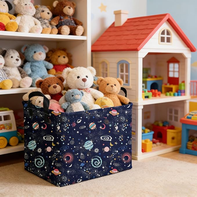 Rectangular Star baskets,Storage Basket,Waterproof foldable laundry basket for Kids,Cute Toys Storage Bin Organizer,Book bins