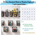 6 Set Pegboard Accessories Wall Organizer Peg Board Baskets and Cups Black Metal Pegboard Baskets and Wire Mesh Cup with Ring