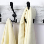 Dseap Coat Rack Wall - Heavy-Duty 38-1/4" Long, with Reinforced 10 Custom Tri-Hooks, Solid Wood Wall Hanger for Coats Hat Jac