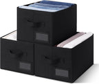 GRANNY SAYS Shelf Storage Bins, Fabric Storage Baskets for Closet and Clothes, Collapsible Storage Boxes with Handles, Decora