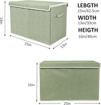 popoly Large Toy Box Chest with Lid, Collapsible Sturdy Toy Bin Storage Organizer Boxes Baskets for Kids, Boys, Girls, Nurser