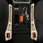 Hovom 2PCS Car Seat Gap Filler Organizer, Multi-purpose Automotive Seat Gap Storage Organizer for Key Phone Card, Auto Seats Crevice Filler Stop Things from Dropping, Car Accessories (Beige)