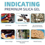 [Net Weight 24LBS] Blue Indicating Silica Gel Beads Desiccants - Rechargeable Desiccant Beads Silica Beads (Blue to Pink, 3