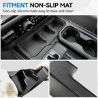 ELECFRESH 2PCS Center Console Organizer tray and Armrest Storage for 2023-2026 Chevy Silverado/GMC Sierra 1500 Accessories, 2024-2026 Silverado/Sierra 2500HD 3500HD(Only Fit Console with Bucket Seat)