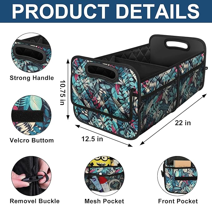 Deosk Car Trunk Organizer for SUV, Car Organizers and Storage with 6 Pocket, Car Accessories for Women/Men 50L Waterproof