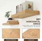 30 Inch Floating Shelves | 12 Inch Deep Oak Floating Shelves Set of 2 | 30" W x 12" D Rustic Wood Shelves for Wall | Deep Oak