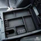 RUNROAD Center Console Organizer Full Cover Tray Compatible with Toyota Tundra 2014-2020 2021 Accessories, ABS Coin Holder Secondary Storage Box Insert Armrest Console Tray, Black