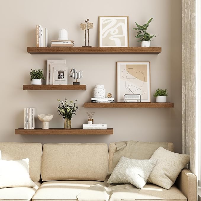 Dreamland 36 Inch Floating Shelves for Wall,8 Inch Deep Floating Shelves,36" W x 8" D Wall Shelves for Bedroom,Living Room,Ki