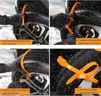 Snow Chains for Car, 12 PCS Universal Adjustable Snow Tire Chains for Sand Snow Mud Emergency Traction