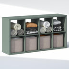 Furinno Cubic Closet Organizers and Storage, 8-Cube Closet Organizer, Open Shelf Closet Storage, Extra Thick Frame for Wardro