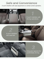 Universal Fit Premium Leather Car Seat Gap Filler Organizer, Center Console Organizer with Card Slots, Clever Gifts for Car SUV Truck Owners (Beige, 1 Pack)