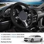 Steering Wheel Cover for BMW X3(2014-2017) X5(2014-2018) 3 Series(2012-2019) 5 Series(2014-2016) 328i 320i 330i 325i 528i 535i 530i 540i M3 2 4 6 Series X4 X6 M2 M4 M5 M6 (Black)