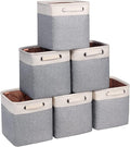 Kntiwiwo Cube Storage Bins 10.5” x 10.5 x 11” Cloth Baskets for Storage with Handles Storage bins for Shelf, Closet, Office O