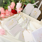 Amylove Bulk Luggage Tags Wedding Favors Adventure Begins Luggage Tags for Guests Travel Tag for Suitcase Bridal Gift 24 Pack