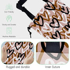Romantic Hearts Car Trash Bag,Hanging Drawstring Car Garbage Bag,Waterproof Canvas Car Back Seat Organizer with Adjustable Buckle,for Vehicles,SUVs,Camping,Road Trips