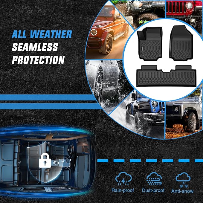 Nilight TPE Floor Mats for Chevy Equinox GMC Terrain (Fuel Model Only) 2025 2026 All Weather Custom Fit Heavy Duty Floor Liners