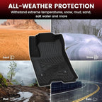 LASFIT Floor Mats for Chevrolet Chevy Colorado/GMC Canyon Crew Cab 2023 2024 2025 2026 (Fit Carpet Floor), All Weather TPE Custom Fit Floor Mats for Cars, 1st and 2nd Row Car Floor Mats Full Set