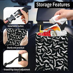 Car Trash Bag Large Hanging Can for Back of Seat, Cute Waterproof Car Garbage Bag for Vehicle, Travelling, Outdoor Cute Grey Black Bats
