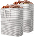 Lifewit 2 Pack Laundry Basket 125L Each, Collapsible Clothes Hamper with Reinforced Handles, Freestanding Waterproof Design f