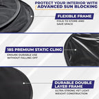 EcoNour Car Side Window Shades for Baby |2 Pack Side Window Sunshade for Kids | 18S Premium Static Cling |Automotive Sun Protection Baby from UV and Sun Glare |Car Accessories Large (21"x14")