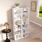 Wooden 6 Cube Storage Organizer, White 6 Cube Storage Shelf, 6 Tier Closet Organizers Storage Cubes Display Cubby, Versatile 