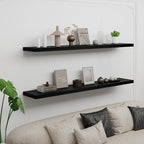 IAE Floating Wall Shelves 55 inch,Bathroom Shelving Wall Mounted,Invisible Shelving Floating Kitchen Shelves,Wooden Wall Shel