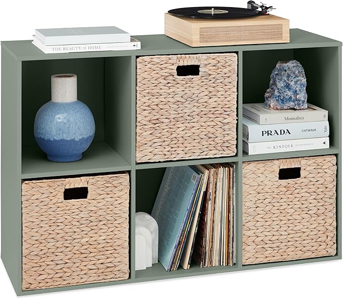 Best Choice Products Kids Bookcase 6-Cube Storage Organizer, 13.5in Shelf Opening, Bookshelf, Toy Storage, Customizable w/ 3 