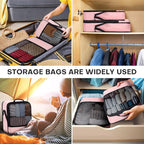 4 PCS Set Compression Packing Cubes for Travel, Lightweight Packaging Organizer Bags for Carry On Space Saving, Travel Essent