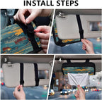 Car Tissue Holder Car Visor Organizer Tissue Box Holder for Car Sun Visor Organizer with Car Vehicle Accessories Essentials Interior for Women Men Blue Boat Seagull Cloud Harbor