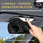 Sunglass Holder for Car Visor Clip, Car Accessories Visor Glasses Holder, Vehicle Visor Accessories Sunglass Holder, Car Sunglass Holder Suitable for Truck and Sedan to Place Sunglass (Black)