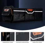 Car Trunk Organizer for SUV, Heavy Duty Waterproof Trunk Organizer, Foldable Collapsible Car Organizer with Cooler, Multi-Comp