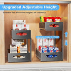Kitstorack 2 Pack Under Sink Organizer+ 1Pack Under Sink Organizer