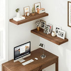 Vivelove Rustic Floating Shelves for Wall 12 Inch Deep, 36" X 12" X 1.5" Floating Shelf, 2 Inch Thick Shelf for Living Room B