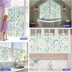 SOMWISE Rainbow Window Privacy Film,Heat Control,UV Blocking,Anti-Glare,Day & Night Privacy Protection & Decoration for Home, Bathroom,Glass Door,Static Cling,Renter-Friendly with Installation Tools