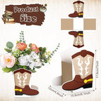 8 Set Western Cowboy Boots Flower Boxes Centerpiece Boot Shape Gift Boxes Western Party Decoration Vase Centerpieces for Tabl