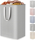 Lifewit 1 Pack Laundry Basket 80L Each, Collapsible Clothes Hamper with Reinforced Handles, Freestanding Waterproof Design fo