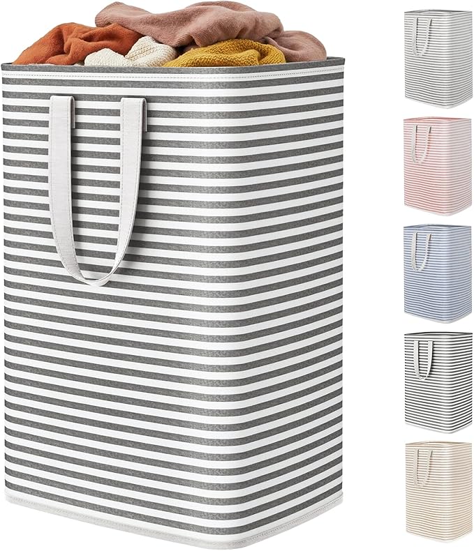 Lifewit 1 Pack Laundry Basket 80L Each, Collapsible Clothes Hamper with Reinforced Handles, Freestanding Waterproof Design fo