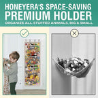 Honeyera The Original Storage for Stuffed Animals, Over Door Organizer for Stuffies, Baby Accessories, Toy Plush, Breathable 