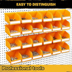 ELEAD Pegboard Bins Organizer Set 24-Pack - Durable Storage Tray for Screws, Nuts, Bolts, Hardware, Crafts, Accessories | Fit