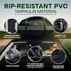 21 Cubic Feet Car Rooftop Soft Shell Cargo Carrier, 100% Waterproof - Car Storage for All Vehicle with/Without Racks - Attached Anti Slip Mat, Storage Bag, 6 Door Hooks and 6 Straps