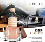 Deep Leather Car Air Freshener for Men | Pack of 2 Long Lasting Automotive Air Freshener | Odor Eliminator Car Perfume with E