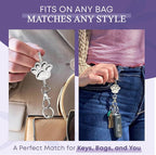 Women’s Bag Charm Key Finder, Car Keychain Hook, Cute Purse Organizer & Tote Bag Accessories, Gifts for Mom - Original