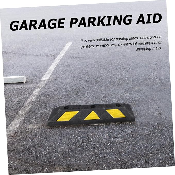Luxshiny Block for Garage Parking Stopper for Trucks Trailers and Cars Easy to Install Garage Parking Aid for Safety and Space