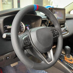 MEWANT Hand Sewn Steering Wheel Cover for Toyota Camry 2018-2019/Toyota Avalon 2019/Toyota Corolla 2019-2020/Toyota RAV4 2019 Steering Wheel Accessories