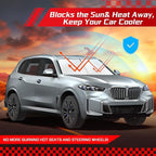 ARISMOTOR Windshield Sun Shade for BMW X5 2019-2025 2026, Custom Fit Foldable Front Window Sunshade Sun Visor Protector, Block UV Rays Keep Your Car Cooler