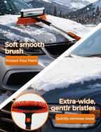 41" Extendable Ice Scrapers for Car Windshield 2-in-1 Snow Brush for Car Snow Scraper for Car Snow Scraper and Drush with Ergonomic Foam Grip for Cars, Trucks, SUVs with 360� Pivoting Brush Head